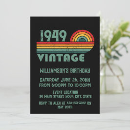Personalisierten Vintagen 75. Geburtstag Einladung