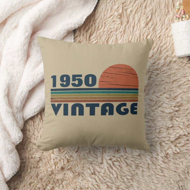 Personalisierten Vintagen 75. Geburtstag Kissen (Decke)