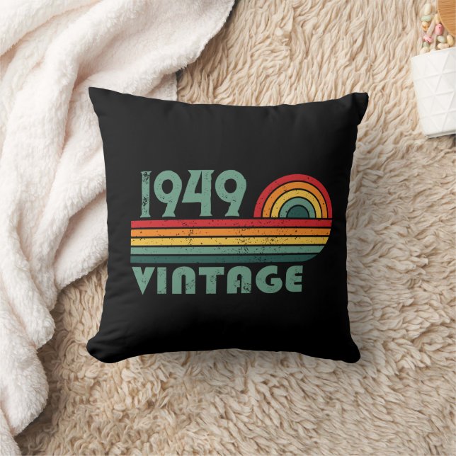 Personalisierten Vintagen 75. Geburtstag Kissen (Decke)