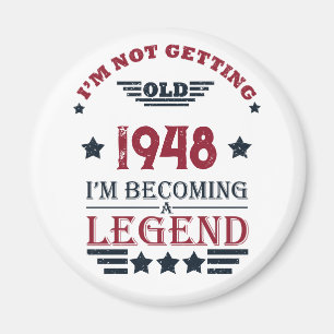Personalisierten Vintagen 75. Geburtstag Magnet