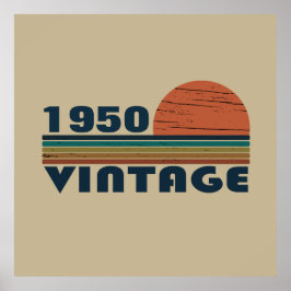 Personalisierten Vintagen 75. Geburtstag Poster