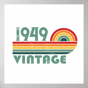 Personalisierten Vintagen 75. Geburtstag Poster