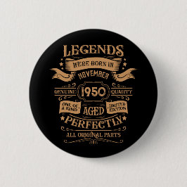 Personalisierten Vintagen 75. Geburtstag Whiskey T Button