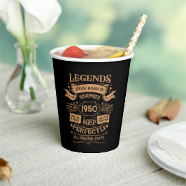 Personalisierten Vintagen 75. Geburtstag Whiskey T Pappbecher