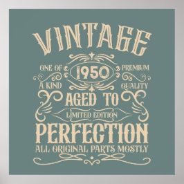 Personalisierten Vintagen 75. Geburtstag Whiskey T Poster