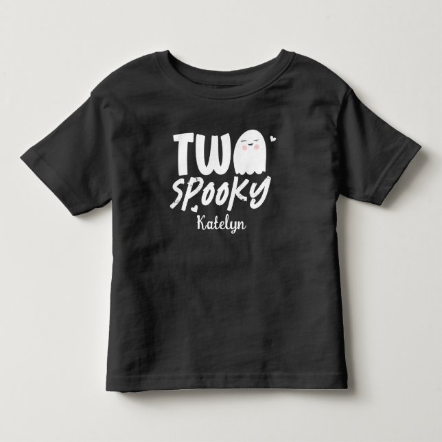 Personalisierten zwei Spookes Halloween 2. Geburts Kleinkind T-shirt (Vorderseite)
