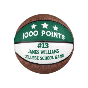 Personalisierter 1000 Punkte Marmor Geschenk für S Mini Basketball