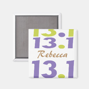 Personalisierter 13,1 Halbmarathon Magnet