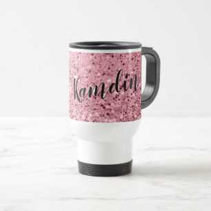 Personalisierter 15-Unzen-Kaffee-Tasse-Rose Gold-G Reisebecher