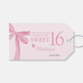 Personalisierter 16. Geburtstag Coquette Rosa Schl Geschenkanhänger