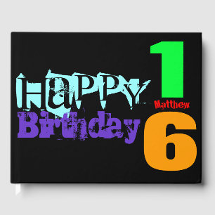 Personalisierter 16. Geburtstag POP HCGB Gästebuch