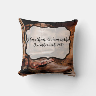 Personalisierter 16"x16" Throw Kissen Cowboy Boots