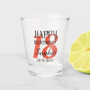 Personalisierter 18. Geburtstag Schnapsglas