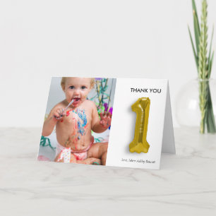 Personalisierter 1. Geburtstag danken Ihnen zu Dankeskarte