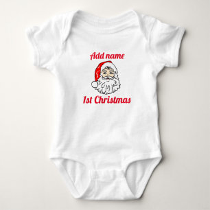 Personalisierter 1. Weihnachtsanzug Baby Strampler