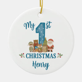 Personalisierter 1. Weihnachtsbaumschmuck Keramik Ornament