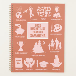 Personalisierter 2025-Bucket List-Individuelle Nam Planer
