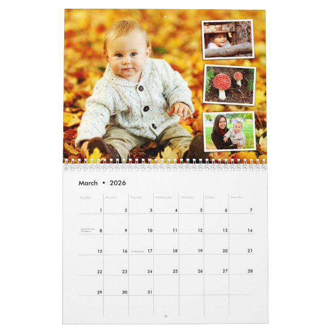 Personalisierter 2025 Foto Kalender - Sonderurlaub (Mär 2026)