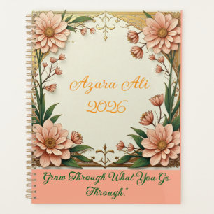 Personalisierter 2026 Floral Planner Planer