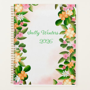 Personalisierter 2026 Floral Planner Planer
