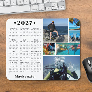 Personalisierter 2027-Kalender 6 Fotos Benutzerdef Mousepad