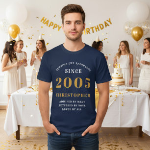 Personalisierter 21. Geburtstag 2005 Name hinzufüg T-Shirt
