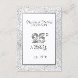 Personalisierter 25. Geburtstag der Silberhochzeit Einladung