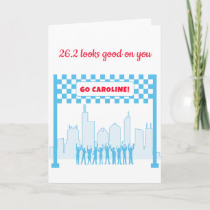 Personalisierter 26,2 Chicago-Marathon-Lauf Glückw Karte