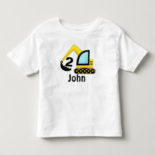 Personalisierter 2. usw.-Bau-LKW-Traktor Kleinkind T-shirt