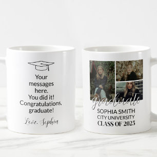 Personalisierter 3-Foto-Gratulant Absolvent Kaffeetasse