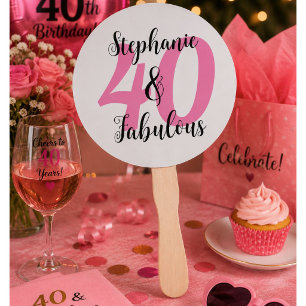 Personalisierter 40. & Fabulous Geburtstag Fächer