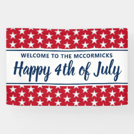 Personalisierter 4. Juli Party US Flagge Banner