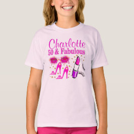 PERSONALISIERTER 50. GEBURTSTAG DAZZLING DIVA T SH T-Shirt