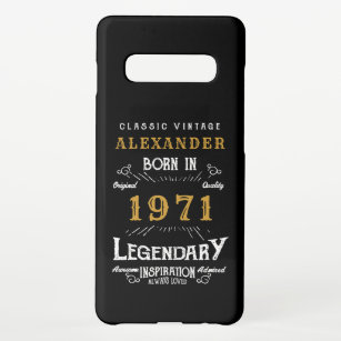 Personalisierter 50. Geburtstag Geboren 1971 Vinta Samsung Galaxy S10+ Hülle