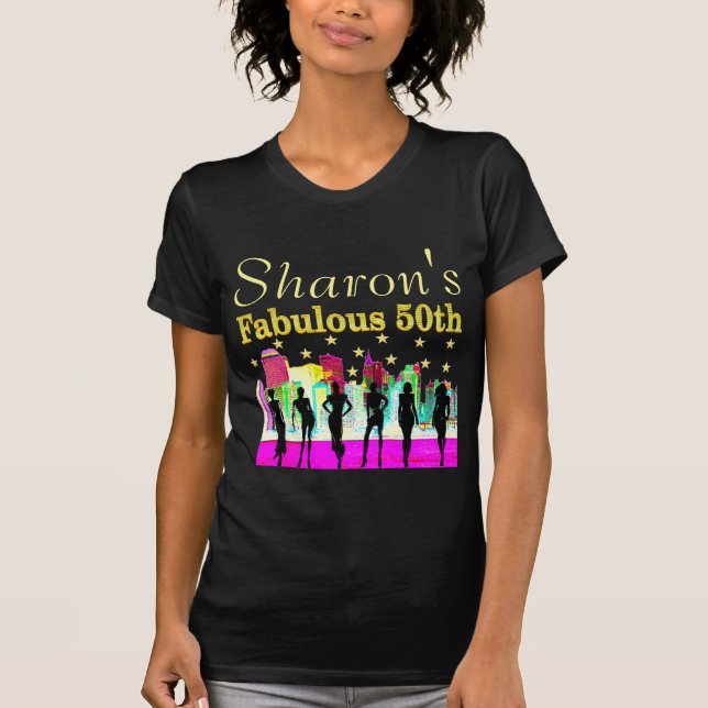 PERSONALISIERTER 50. GEBURTSTAG NYC DIVA T SHIRT (Vorderseite)