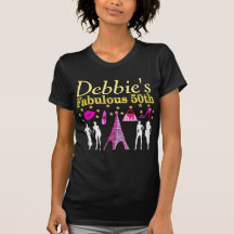 PERSONALISIERTER 50. GEBURTSTAG PARIS DIVA T SHIRT