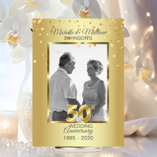 Personalisierter 50. goldener Hochzeitstag Einladung