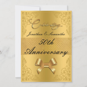Personalisierter 50. Hochzeitstag Goldener Bogen Einladung