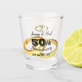 Personalisierter 50. Jahrestag Schnapsglas