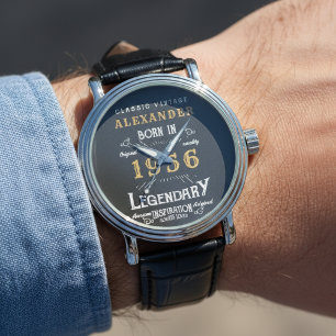 Personalisierter 70. Geburtstag oder Altersruheges Armbanduhr