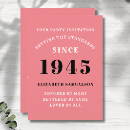 Personalisierter 80. Geburtstag Fügen Sie Ihren Na Einladung