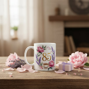Personalisierter 85. Geburtstag Oma Tasse Florale 