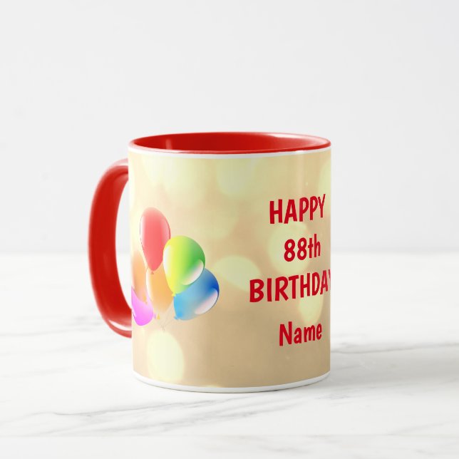 Personalisierter 88. Geburtstag Tasse (Vorderseite Links)