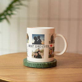 Personalisierter 8-Foto-Best-Dad-Becher Zweifarbige Tasse