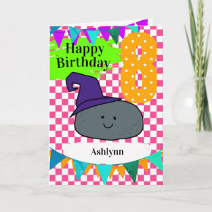 Personalisierter 8. Geburtstag Halloween Hexe Karte