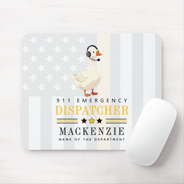 Personalisierter 911-Dispatcher-Gans mit Headset Mousepad (Mit Mouse)