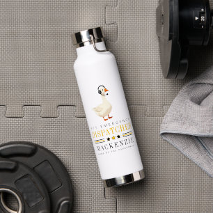 Personalisierter 911-Dispatcher-Gans mit Headset Trinkflasche