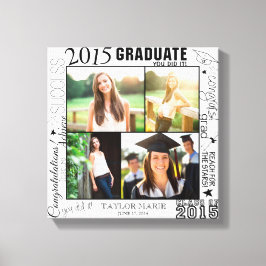 Personalisierter Abschluss 2015 FotoCollage Leinwanddruck