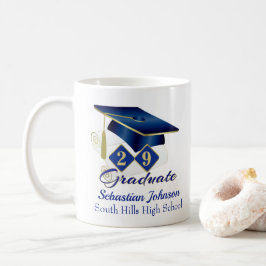 Personalisierter Abschluss Blue & Gold 20XX Kaffeetasse