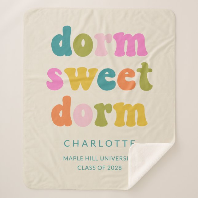 Personalisierter Abschluss-Geschenk farbenfrohe Do Sherpadecke (Vorderseite)